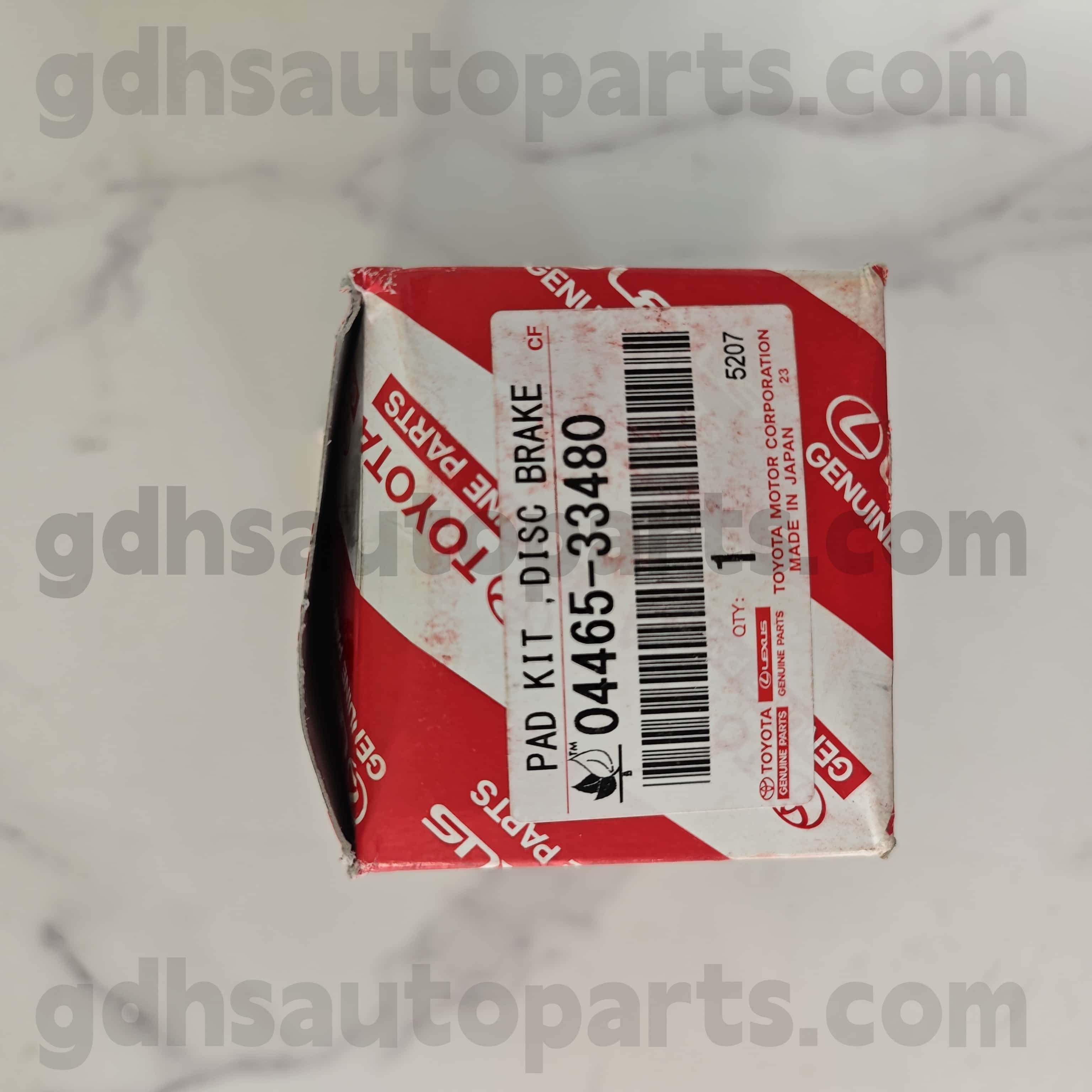 04465-33480 Toyota оригинални делови предни подлошки за сопирачките за Venza 、 Lexus UX300E 、 Harrier 、 Noah/Voxy 、 Lexus ES350/300H шасија бр. AXVH70