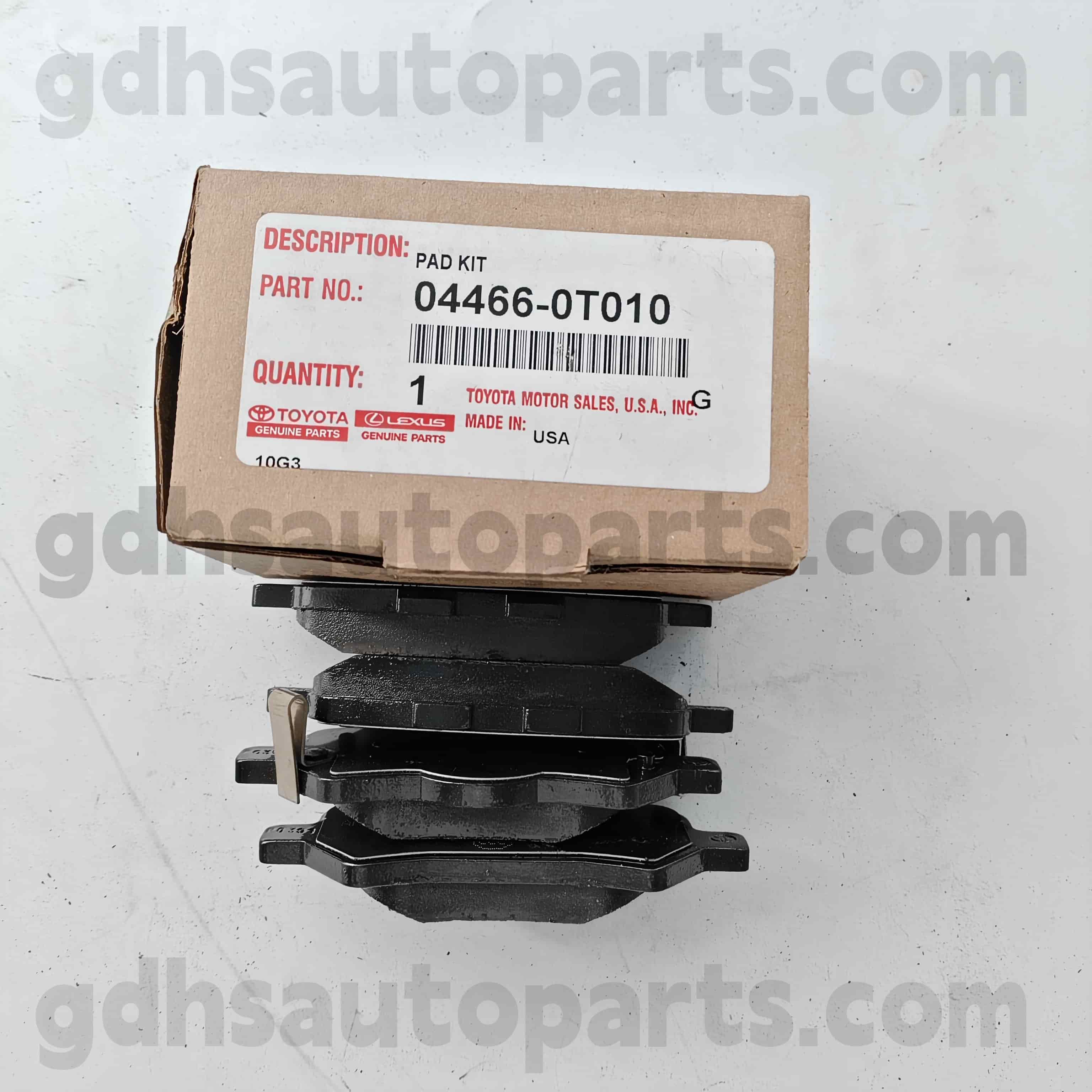 04466-0T010 Toyota оригинални делови Задна подлога за сопирачката за шасијата Венза бр. Agv1#