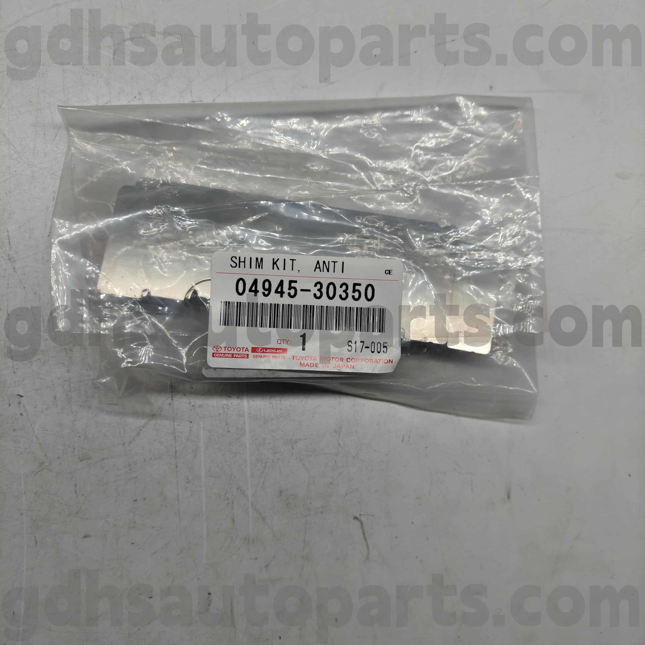 04945-30350 Toyota оригинални делови на звукот на сопирачките влошки за Lexus IS250/350, RC350300H/200T, Шасијата на ГС серија бр. GSE22 GRS190 g