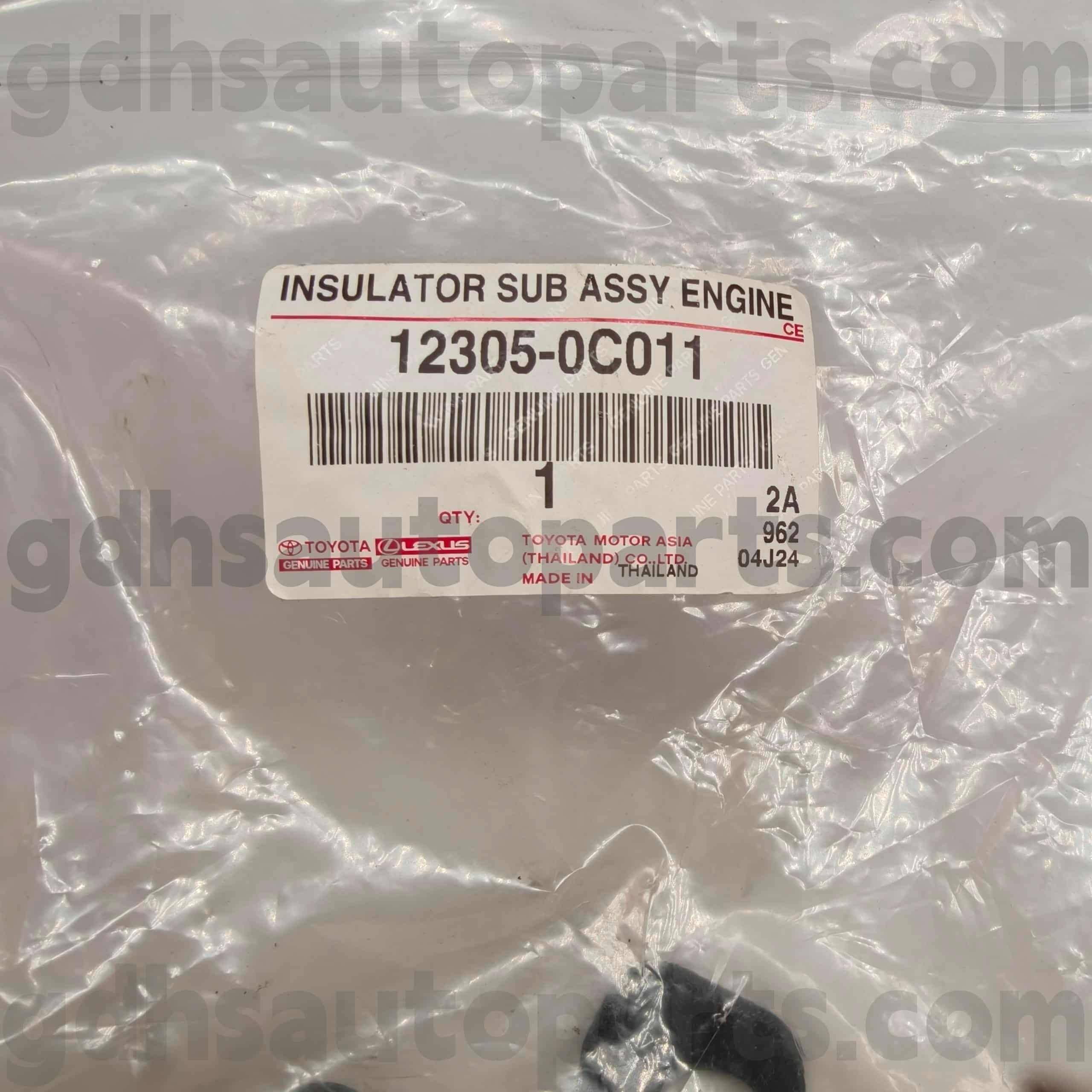 12305-0C011 Toyota оригинални делови Десен држач за мотор за HILUX, шасија FORTUNER БР.TGN51