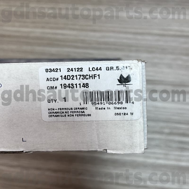 14D2173CHF1 ACDELCO подлога за сопирачка за Escalade OE бр. 19431148