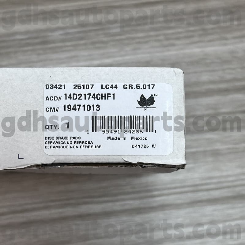 14D2174CHF1 ACDELCO подлога за сопирачка за Escalade OE бр.19241013