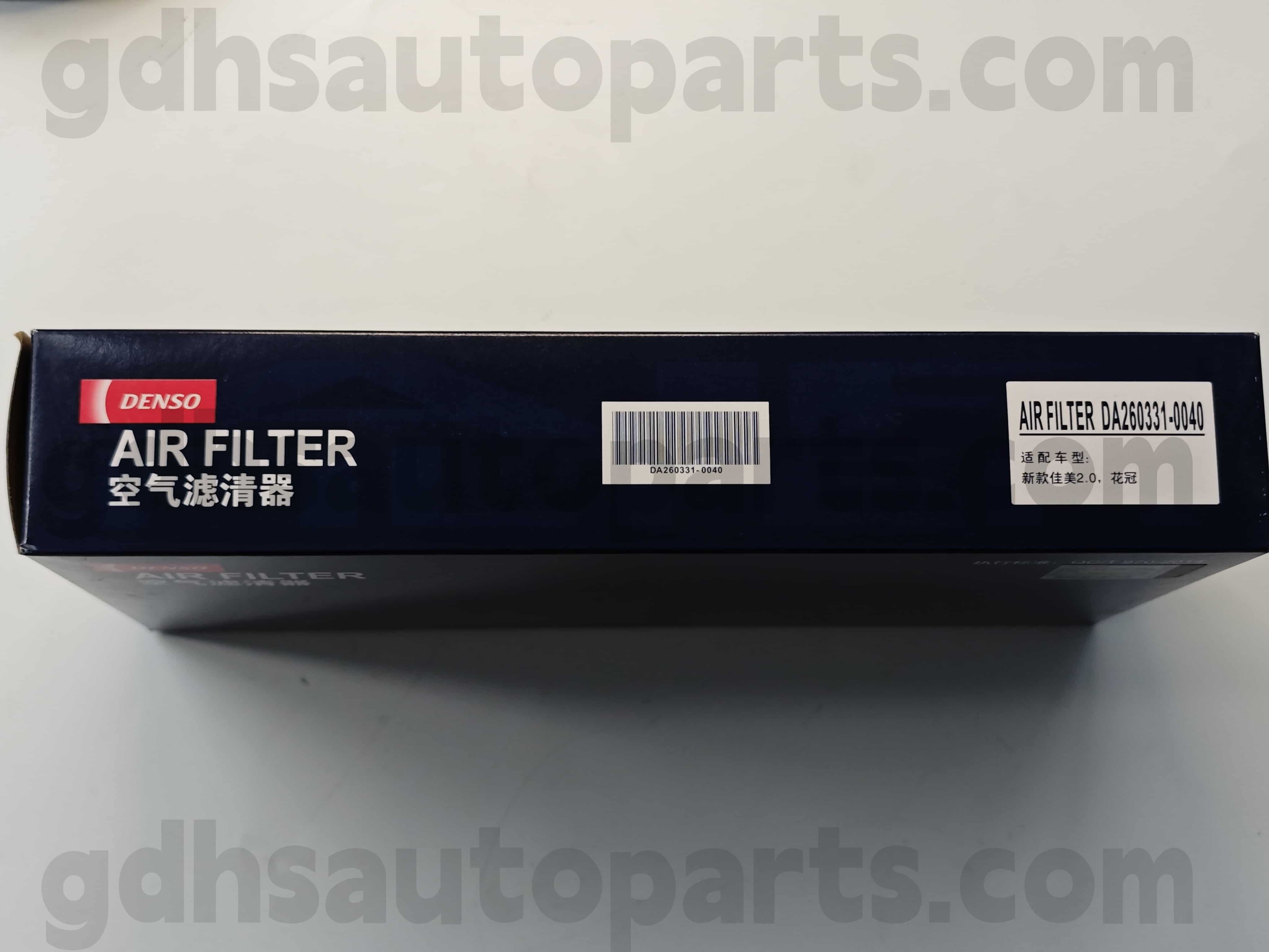 DA260331-0040 Toyota оригинални делови филтер за воздух за шасијата Корола бр. 1zzfe..zze122 oe бр. 17801-0D050