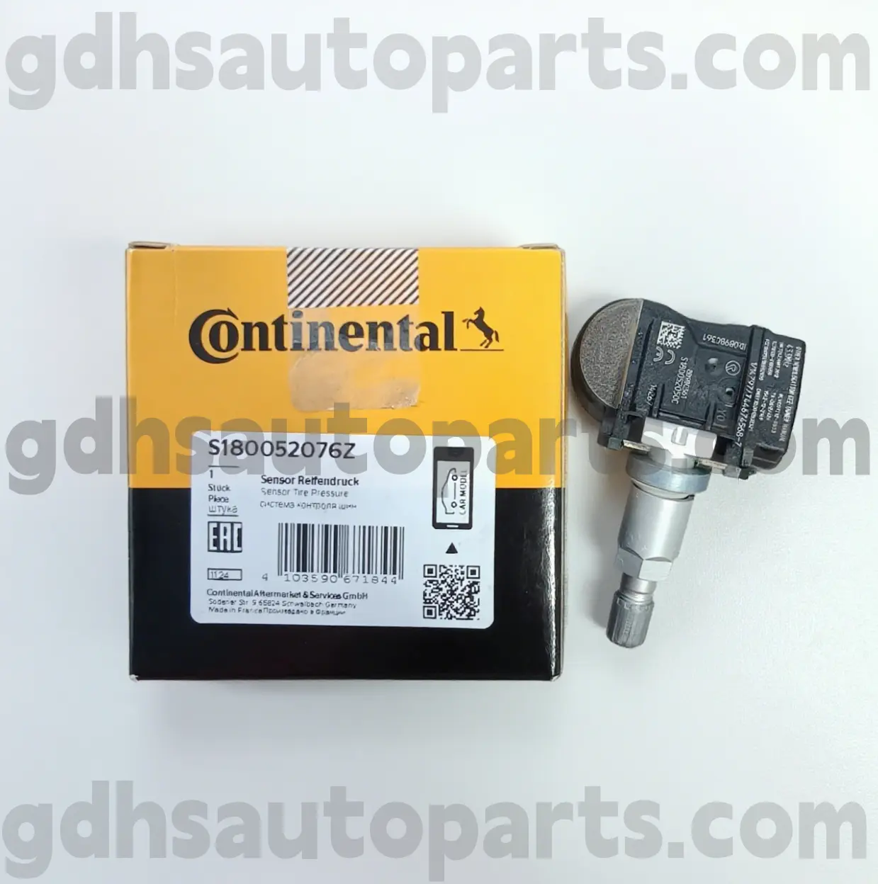 S180052076Z Сензор за набудување на притисок на континентална гума за Range Rover, Range Rover Sport, Land Rover Discovery 4, Range Rover Velar OE бр. LR070840